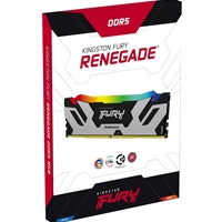Kingston FURY Renegade RGB KF564C32RSAK2-64 64GB (32GB x2) DDR5 6400MT/s Silver/Black DIMM Kingston FURY Renegade RGB KF564C32RSAK2-64 64GB (32GB x2) DDR5 6400MT/s Silver/Black DIMM